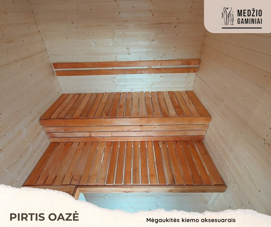 Modulinė medinė pirtis Ara (2.4 × 2.1 m)