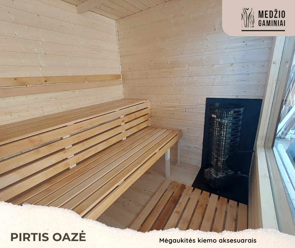 Modulinė medinė pirtis Silvia (2.4 × 2.1 m)