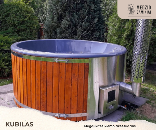 Kubilas su vidine krosnele
