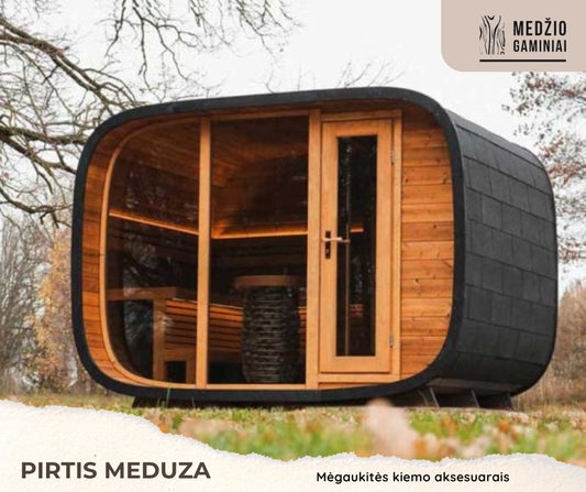 Modulinė termomedžio pirtis „Meduza“