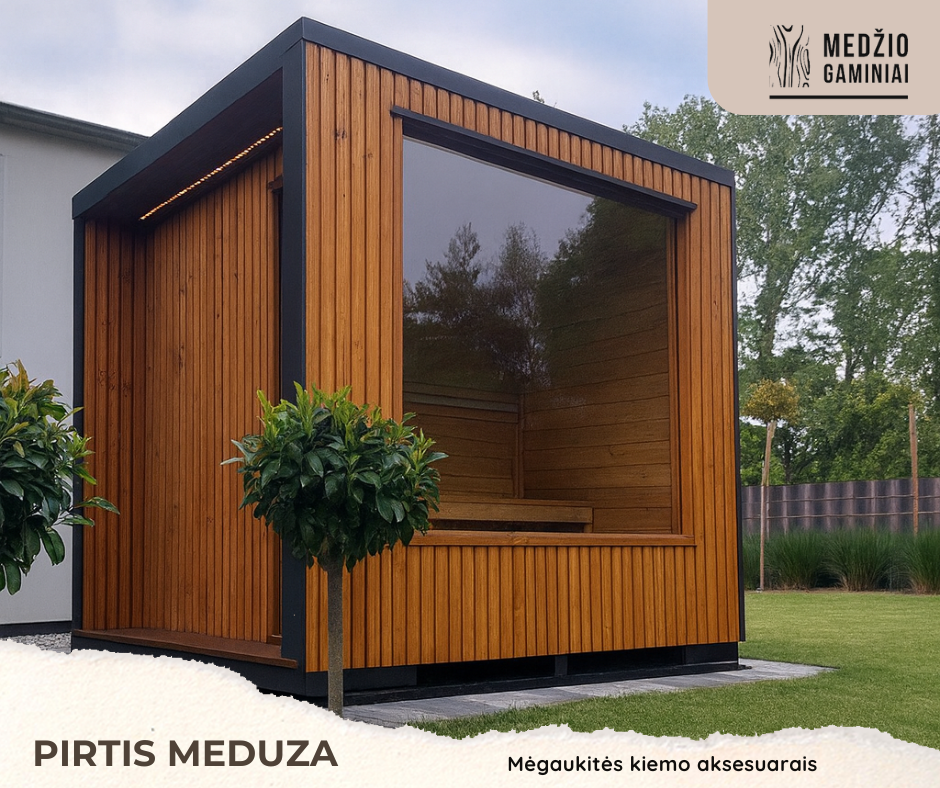 Modulinė medinė pirtis Silvia (2.4 × 2.1 m)