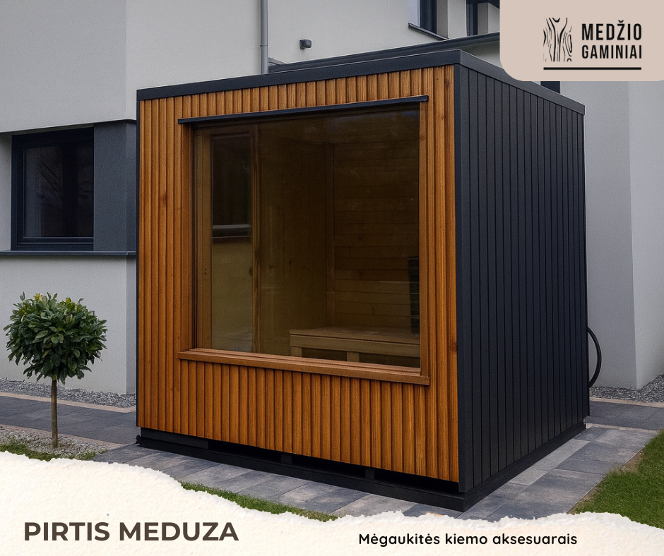 Modulinė medinė pirtis Silvia (2.4 × 2.1 m)